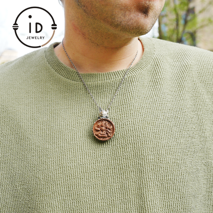 Fox Pendant in Sterling Silver and Carved Agarwood in Totem Witchcore Style – Spiritual Necklace, Birthday Gift for Her, Handmade Amulet