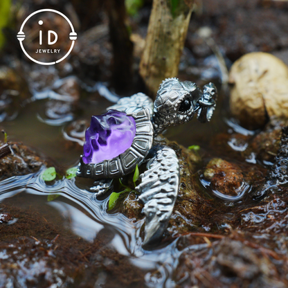 925 Silver Sea Turtle Pendant Necklace, Articulated Ocean Talisman for Divers & Ocean Lovers, Handmade Birthday / Christmas Gift