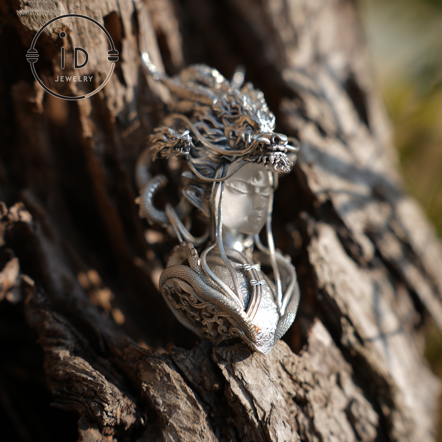 925 Sterling Silver Eastern Dragon God Pendant – Handmade Fantasy Jewelry for Collectors & Cultural Enthusiasts