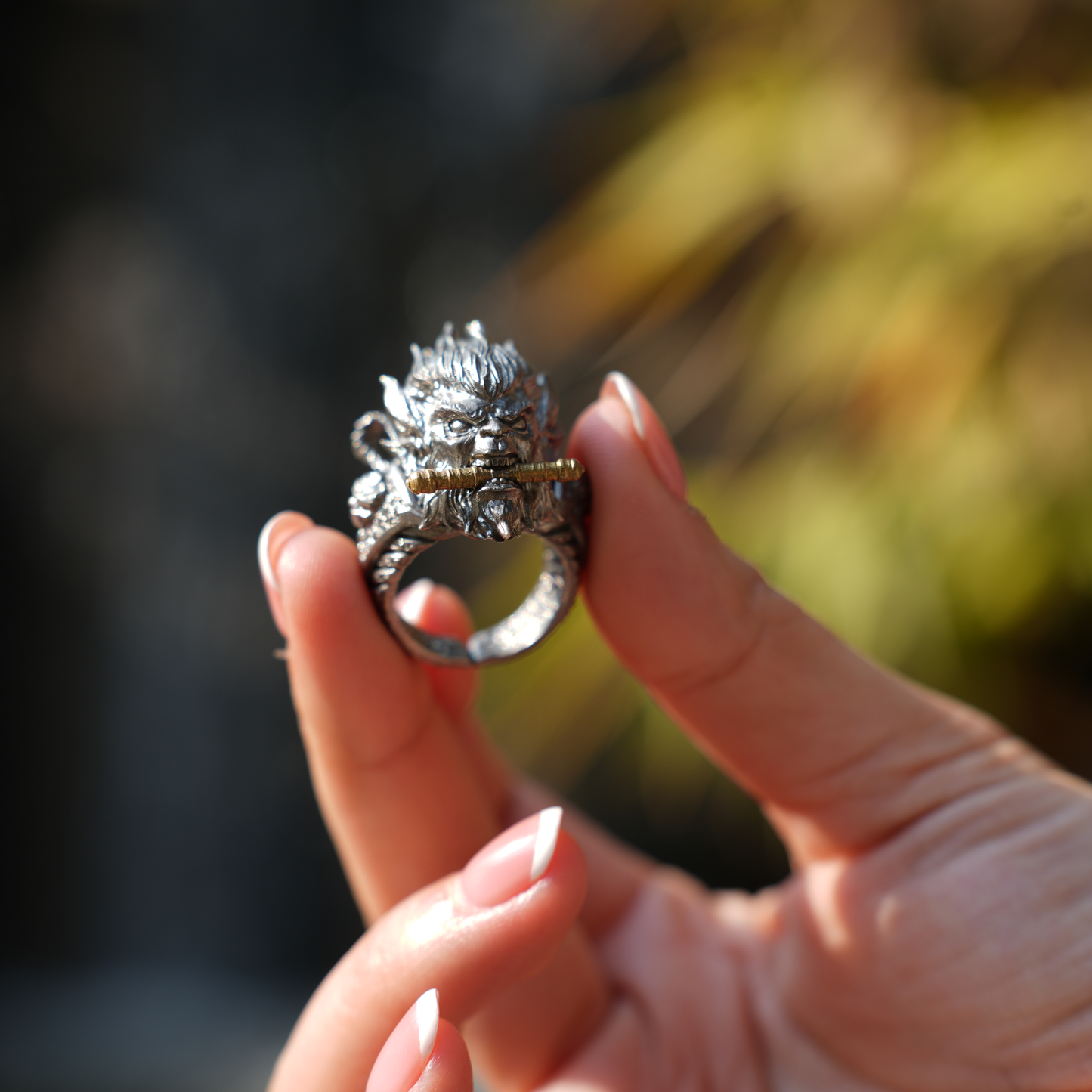 Wukong Ring - 925 Silver Gothic Design, Statement Jewelry for Fantasy Lovers