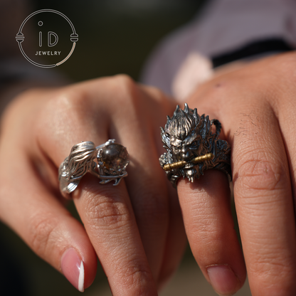 Wukong Ring - 925 Silver Gothic Design, Statement Jewelry for Fantasy Lovers