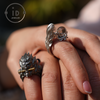 Wukong Ring - 925 Silver Gothic Design, Statement Jewelry for Fantasy Lovers