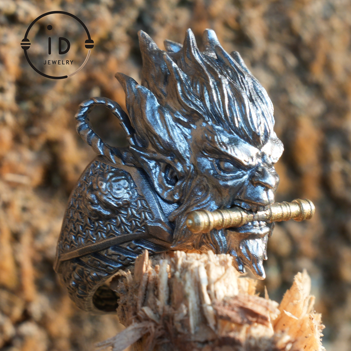 Wukong Ring - 925 Silver Gothic Design, Statement Jewelry for Fantasy Lovers