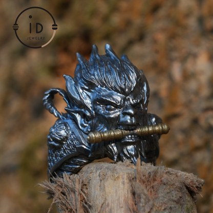 Wukong Ring - 925 Silver Gothic Design, Statement Jewelry for Fantasy Lovers