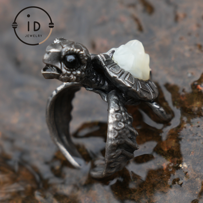 HandmadeTurtleRing | 925SilverAnimalThemeRing | SustainableHandcraftedSilverRing | GiftForHim