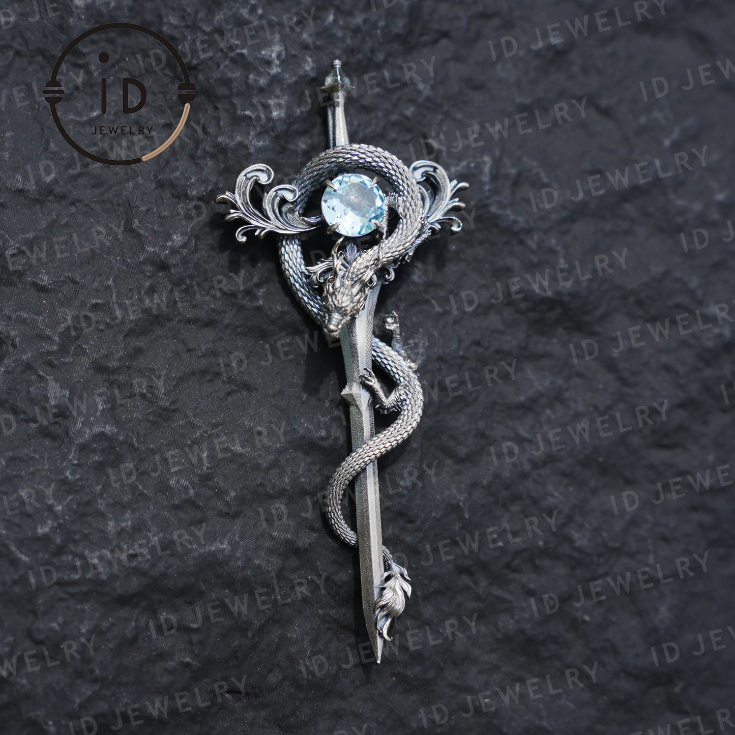 925 Silver Dragon Pendant Necklace｜Medieval Fantasy Jewelry｜Gothic Dragon Style｜Spiritual Power Symbol