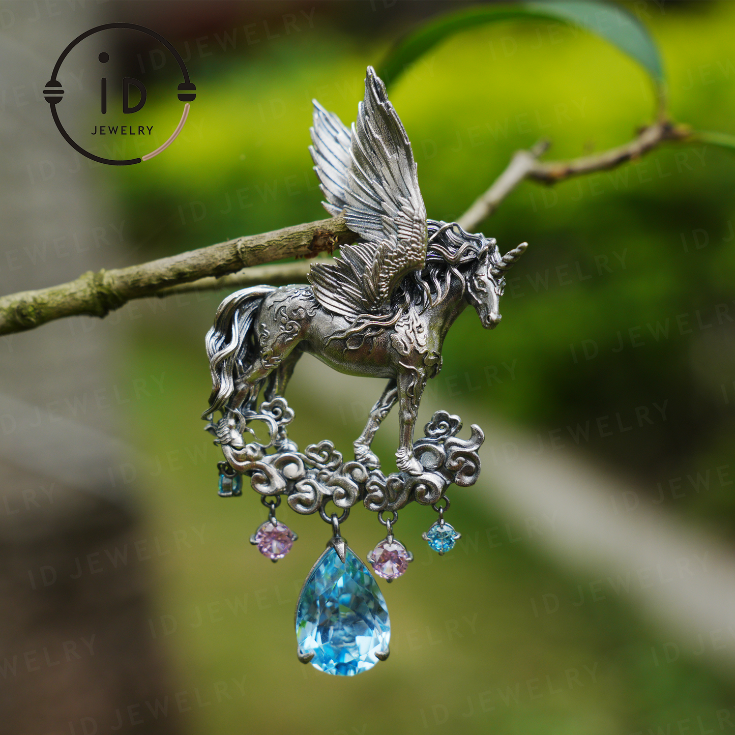 Hand-Carved Pegasus Unicorn Necklace | Symbol of Freedom, Purity & Blessing | Spiritual Gift for Magic Zodiac Believers