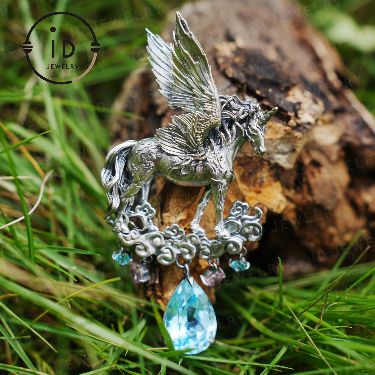 Hand-Carved Pegasus Unicorn Necklace | Symbol of Freedom, Purity & Blessing | Spiritual Gift for Magic Zodiac Believers