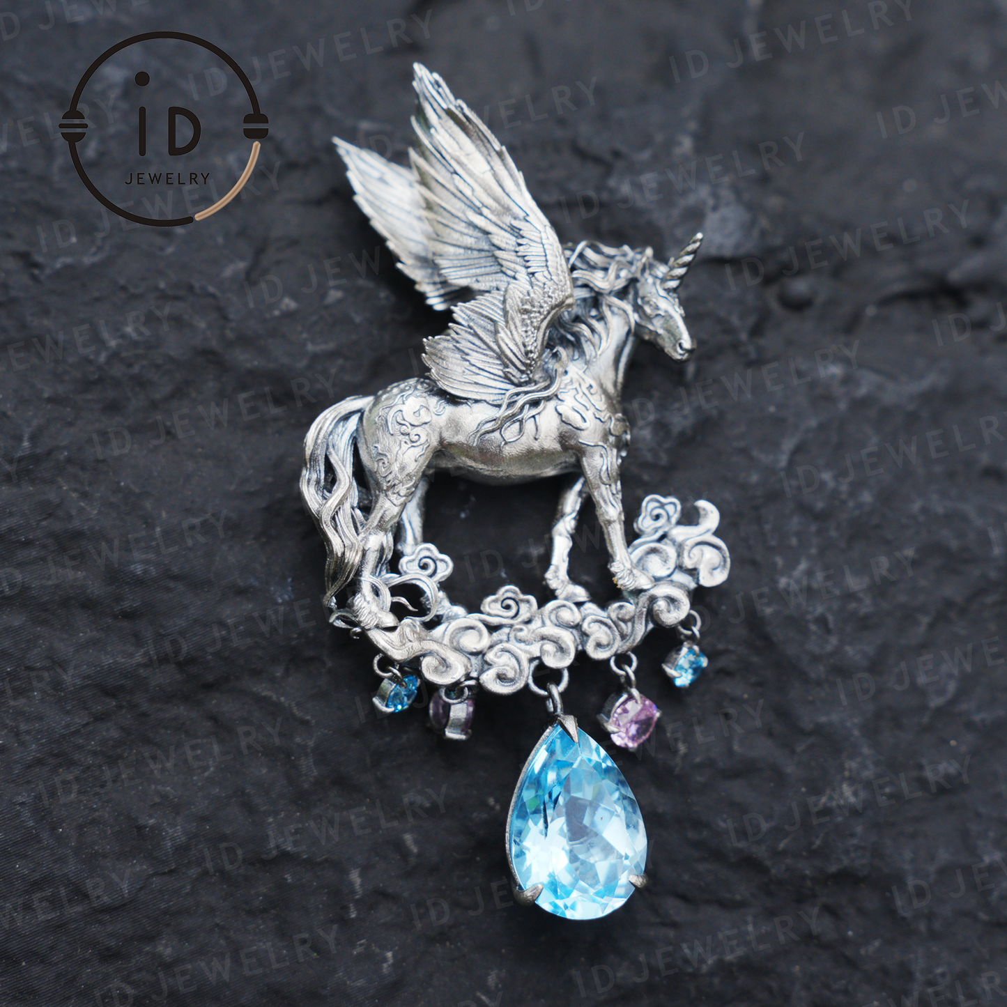 Hand-Carved Pegasus Unicorn Necklace | Symbol of Freedom, Purity & Blessing | Spiritual Gift for Magic Zodiac Believers