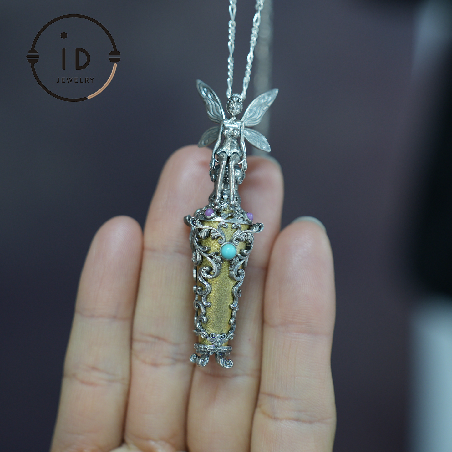 Forest & Fairy Dream Bottle Pendant · Handmade Magic Vial Jewelry · Spiritual Nature Amulet Gift for Women and Fantasy Lovers