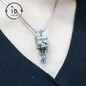 Memento Mori Skull Pendant | 925 Silver with Labradorite & Iron Opal | Gothic Talisman for Spiritual Awakening