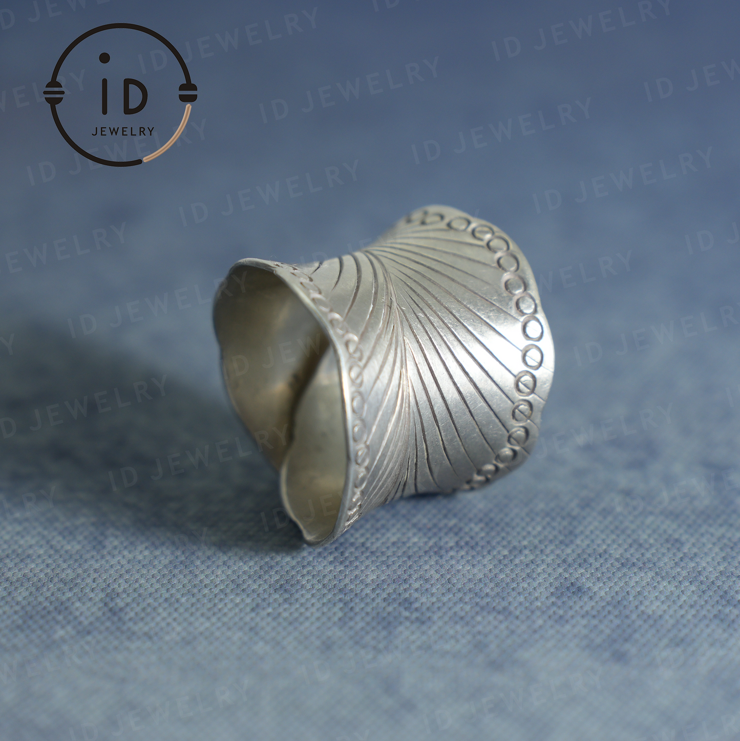 Handmade Vintage Silver Ring – Boho Wide Band Ring – Adjustable Ethnic Jewelry