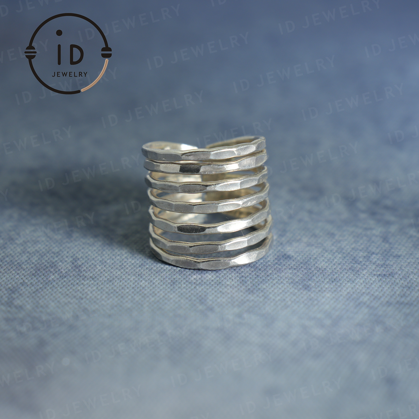 Handmade Silver Ring, Multilayer Boho Ring, Adjustable Minimalist Unisex Ring, Vintage Statement Jewelry