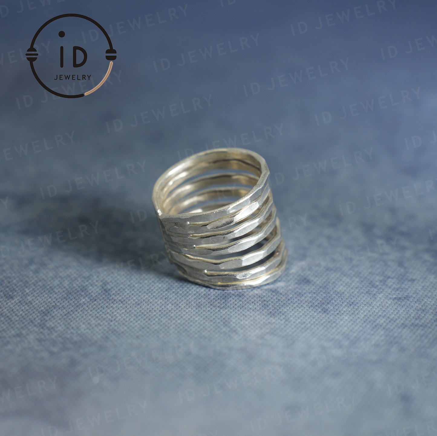 Handmade Silver Ring, Multilayer Boho Ring, Adjustable Minimalist Unisex Ring, Vintage Statement Jewelry
