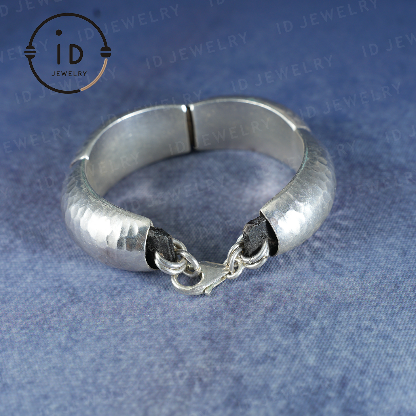 Handmade Hammered Silver Cuff Bracelet – Adjustable Metal Bangle – Natural and Organic Style