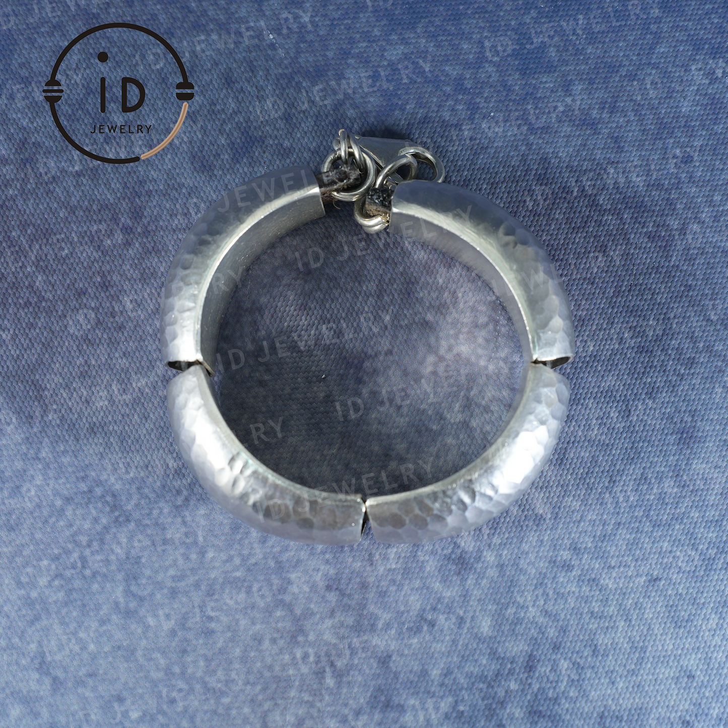 Handmade Hammered Silver Cuff Bracelet – Adjustable Metal Bangle – Natural and Organic Style