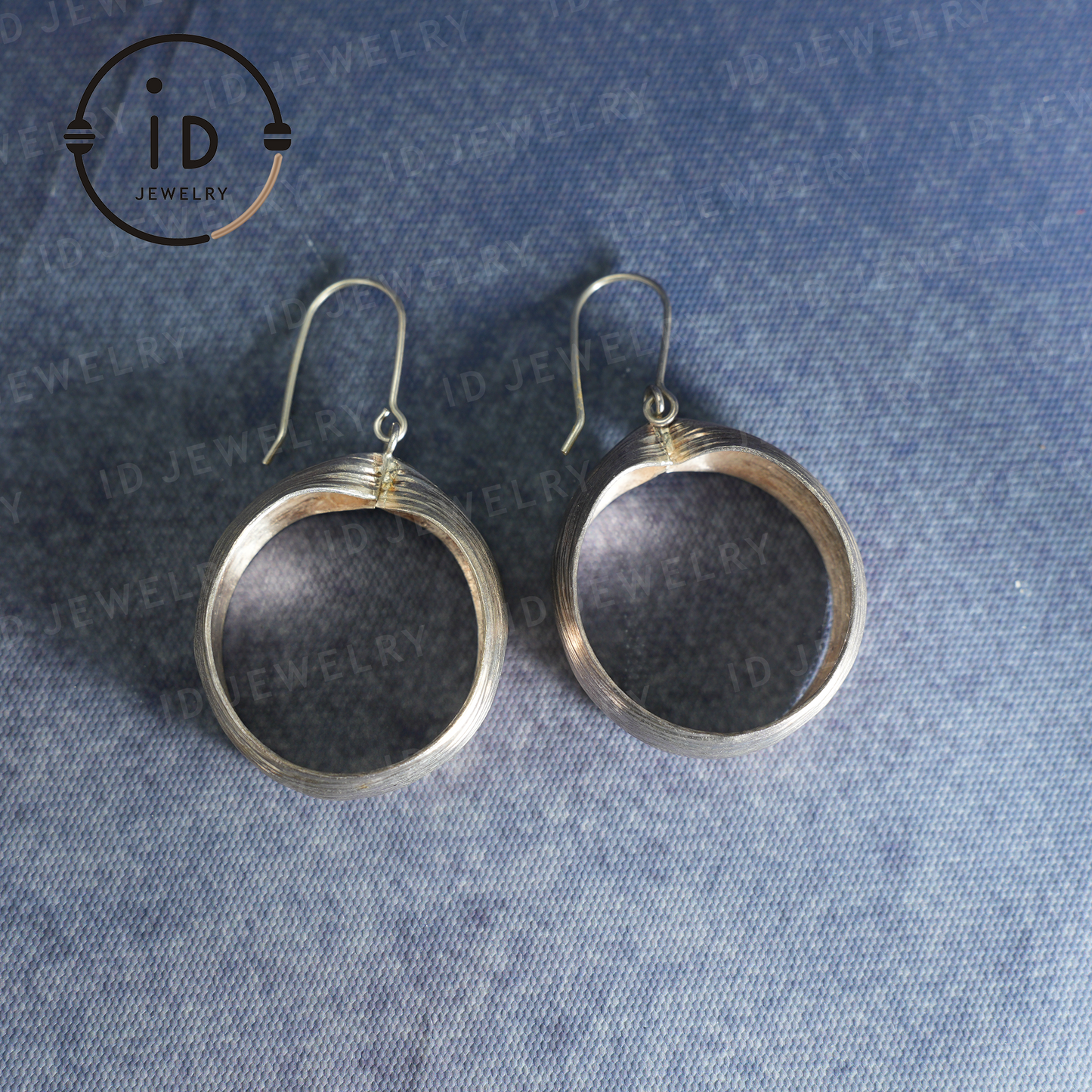 Handmade Silver Earrings - Organic Shape, Minimalist Jewelry, Elegant Boho Style