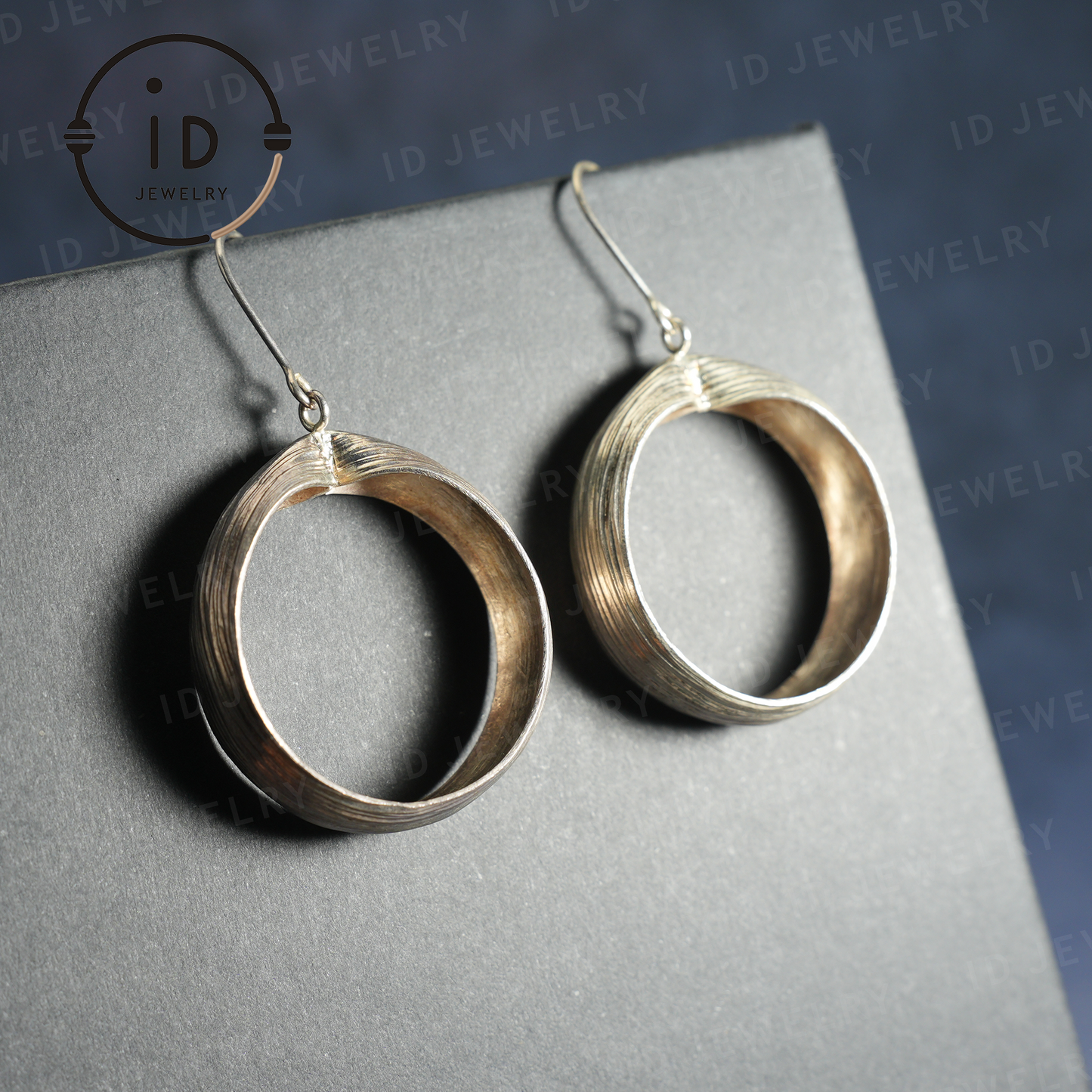 Handmade Silver Earrings - Organic Shape, Minimalist Jewelry, Elegant Boho Style