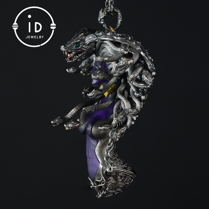 Handmade Gothic Medusa Necklace｜Greek Myth Serpent Hair Jewelry Design｜Symbol of Awakening, Inner Power and Spiritual Protection