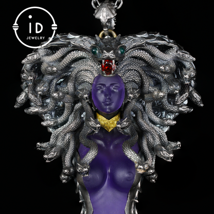 Handmade Gothic Medusa Necklace｜Greek Myth Serpent Hair Jewelry Design｜Symbol of Awakening, Inner Power and Spiritual Protection