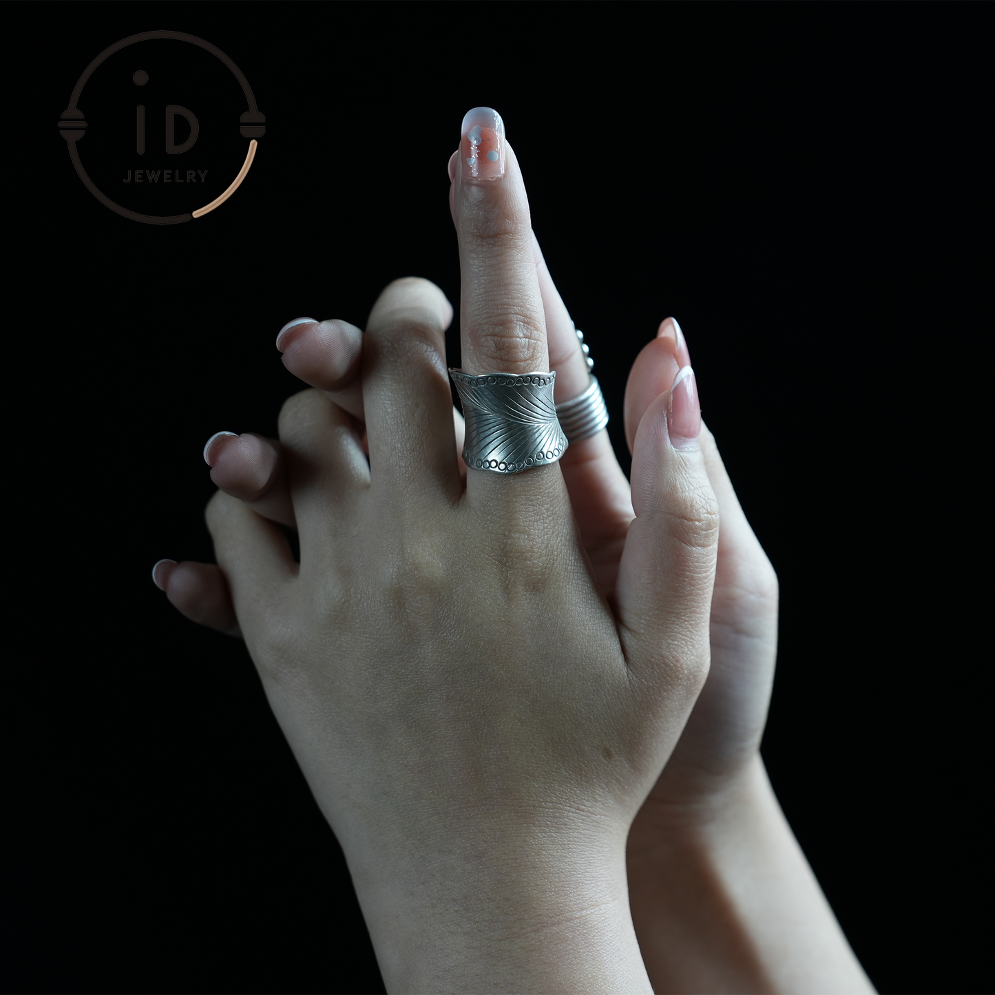 Handmade Vintage Silver Ring – Boho Wide Band Ring – Adjustable Ethnic Jewelry