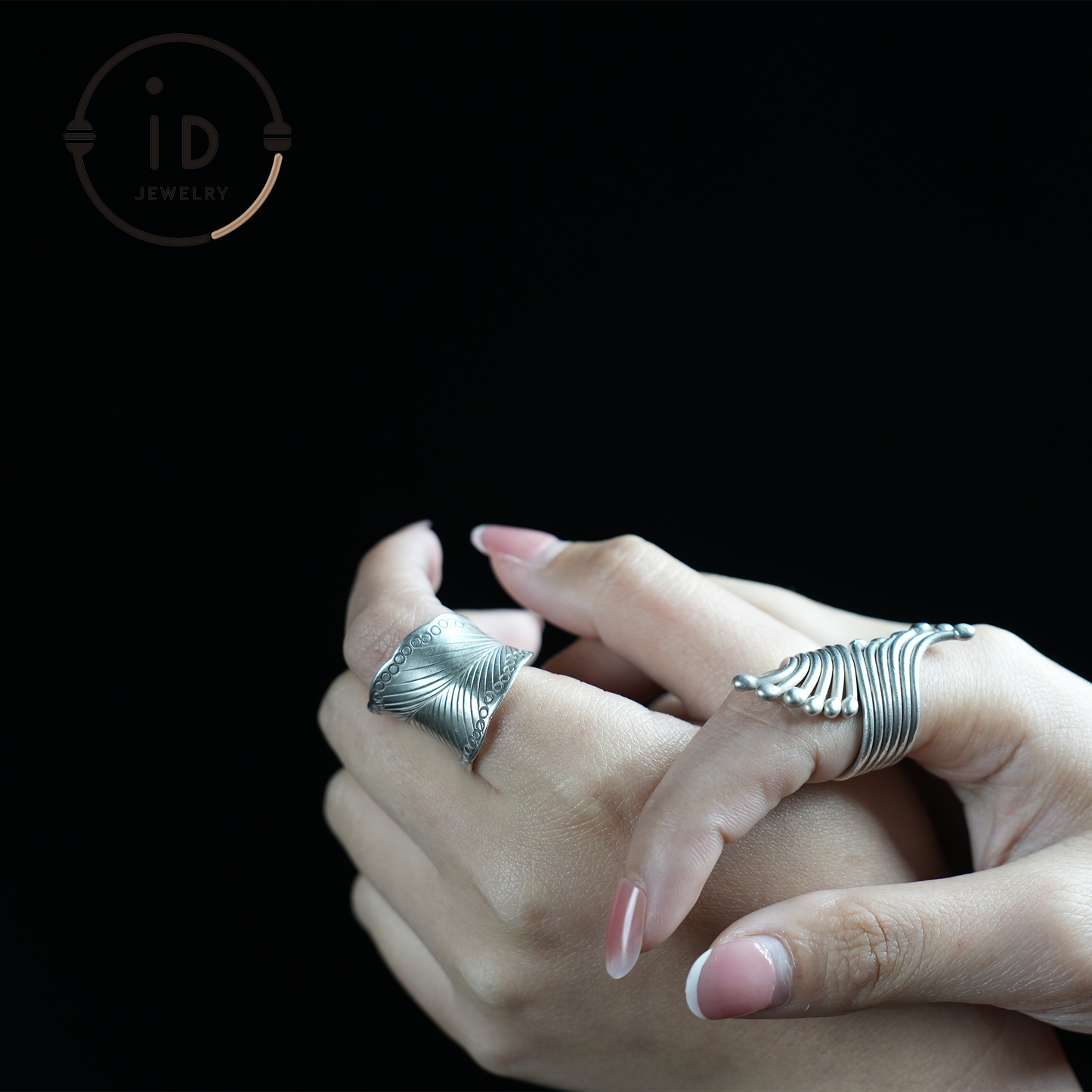 Handmade Vintage Silver Ring – Boho Wide Band Ring – Adjustable Ethnic Jewelry