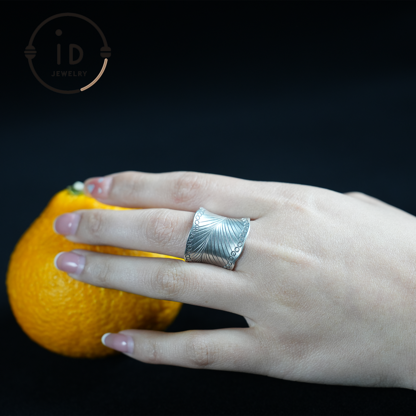 Handmade Vintage Silver Ring – Boho Wide Band Ring – Adjustable Ethnic Jewelry