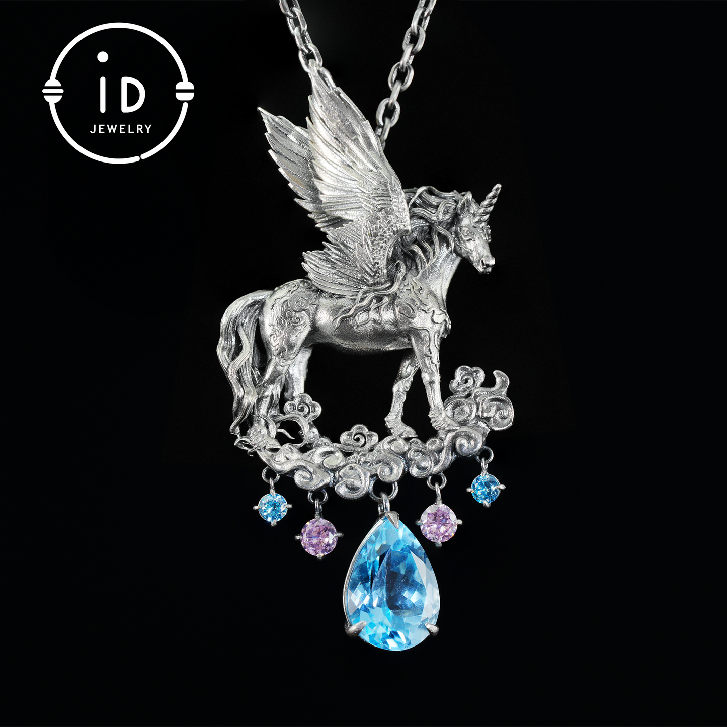 Hand-Carved Pegasus Unicorn Necklace | Symbol of Freedom, Purity & Blessing | Spiritual Gift for Magic Zodiac Believers
