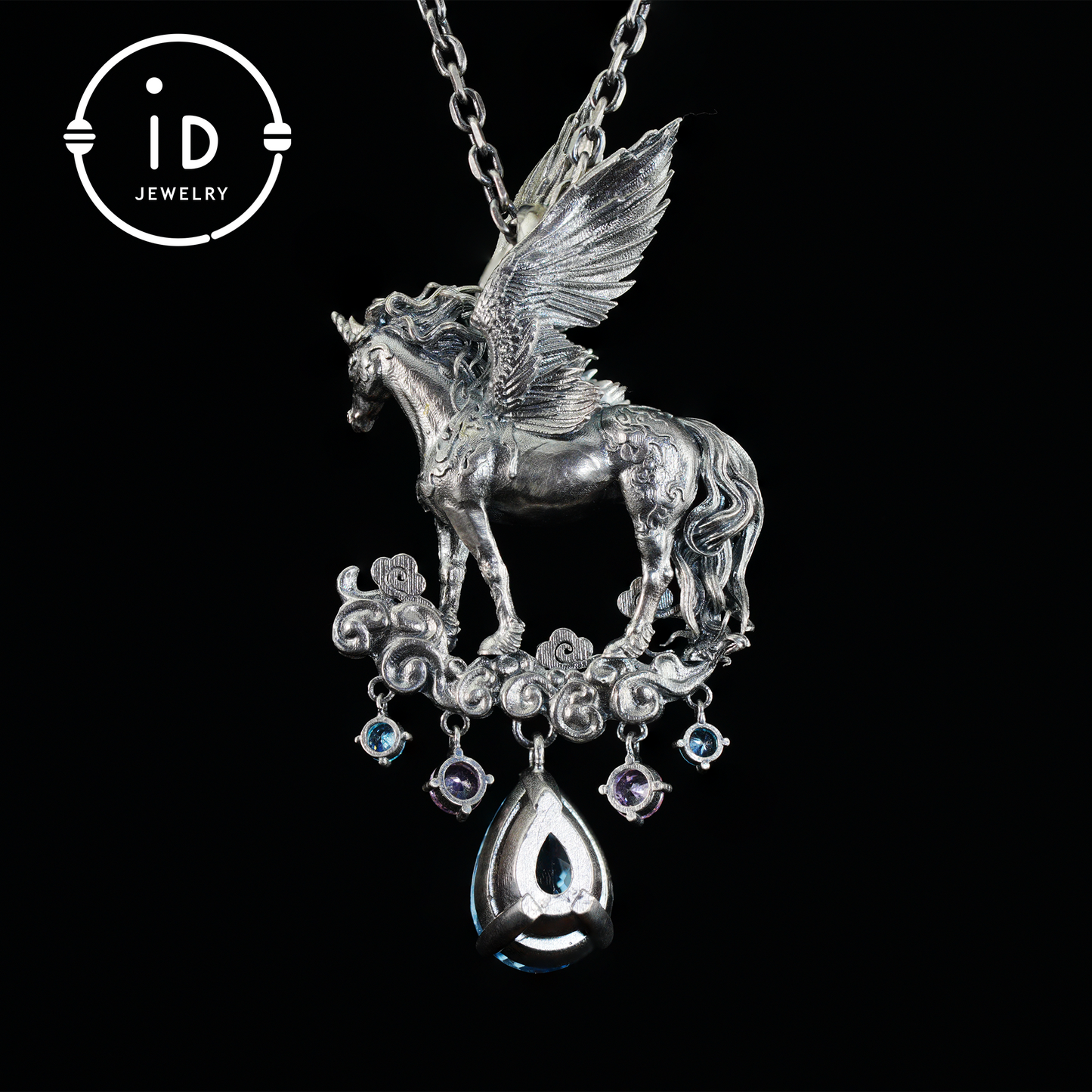 Hand-Carved Pegasus Unicorn Necklace | Symbol of Freedom, Purity & Blessing | Spiritual Gift for Magic Zodiac Believers