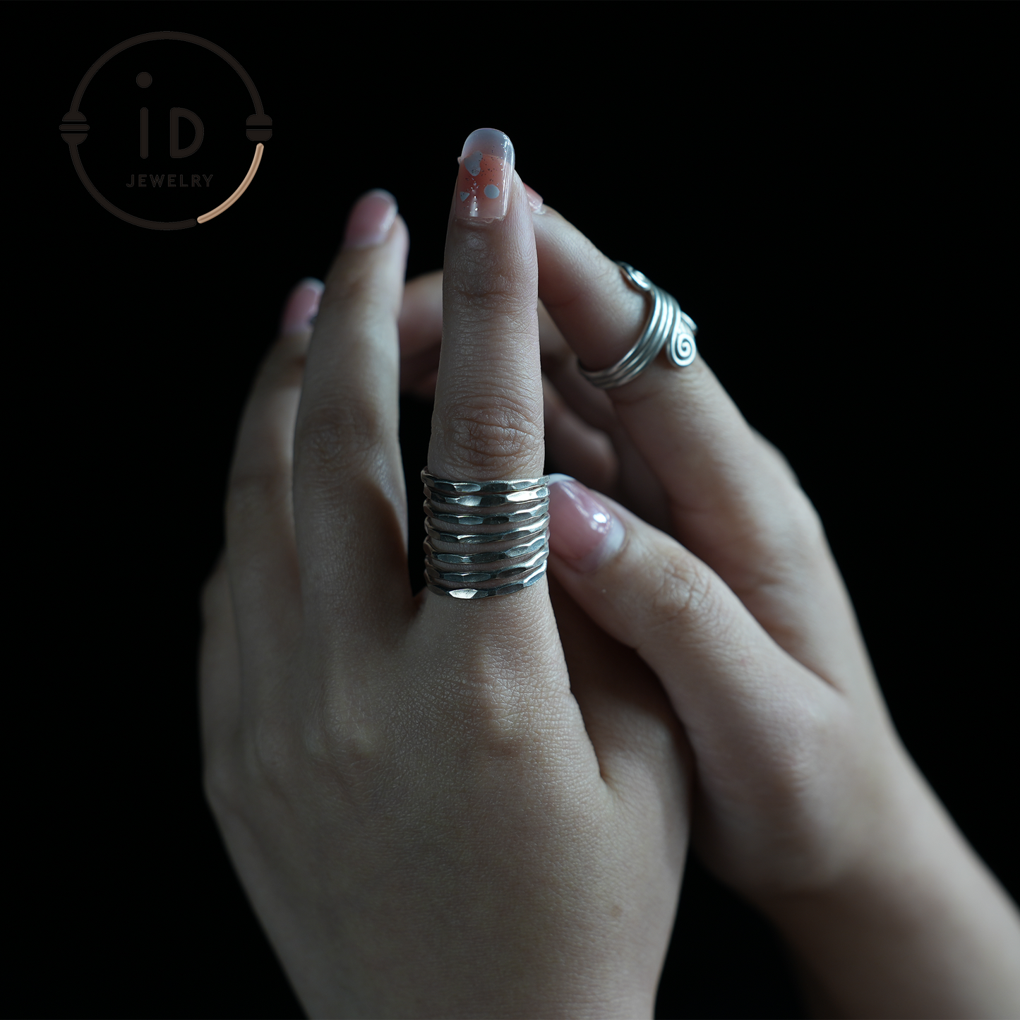 Handmade Silver Ring, Multilayer Boho Ring, Adjustable Minimalist Unisex Ring, Vintage Statement Jewelry