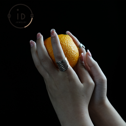 Handmade Silver Ring, Multilayer Boho Ring, Adjustable Minimalist Unisex Ring, Vintage Statement Jewelry