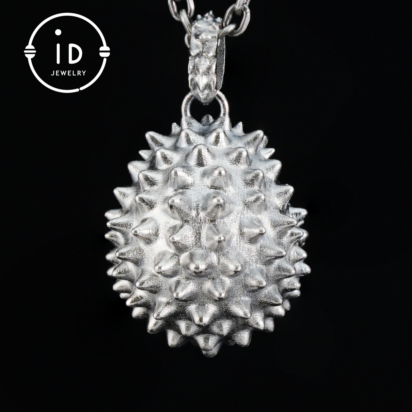 Hedgehog Pendant in 925 Sterling Silver with Phantom Quartz and Green Chalcedony, Oxidized Gothic Vintage Necklace Gift for Him