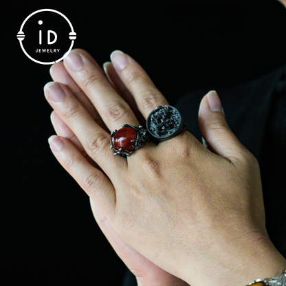 Handmade Cyberpunk Ring | Industrial Jewelry | Microchip Design | Gothic Geek Ring