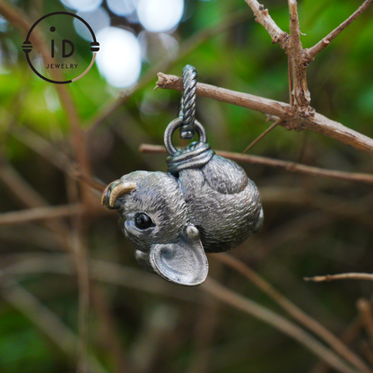 925 Sterling Silver Boar Pendant Necklace with Black Onyx Totem Animal Jewelry Vintage Gift for Men Women Nature Lovers