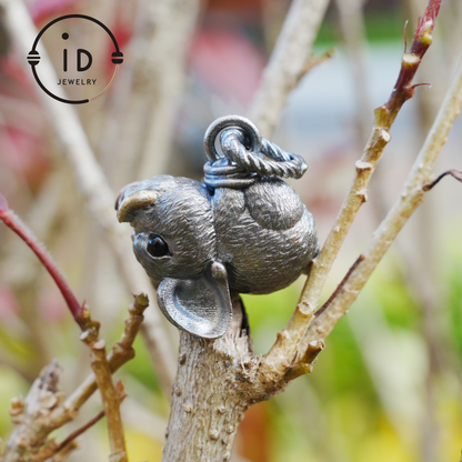 925 Sterling Silver Boar Pendant Necklace with Black Onyx Totem Animal Jewelry Vintage Gift for Men Women Nature Lovers