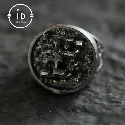 Handmade Cyberpunk Ring | Industrial Jewelry | Microchip Design | Gothic Geek Ring