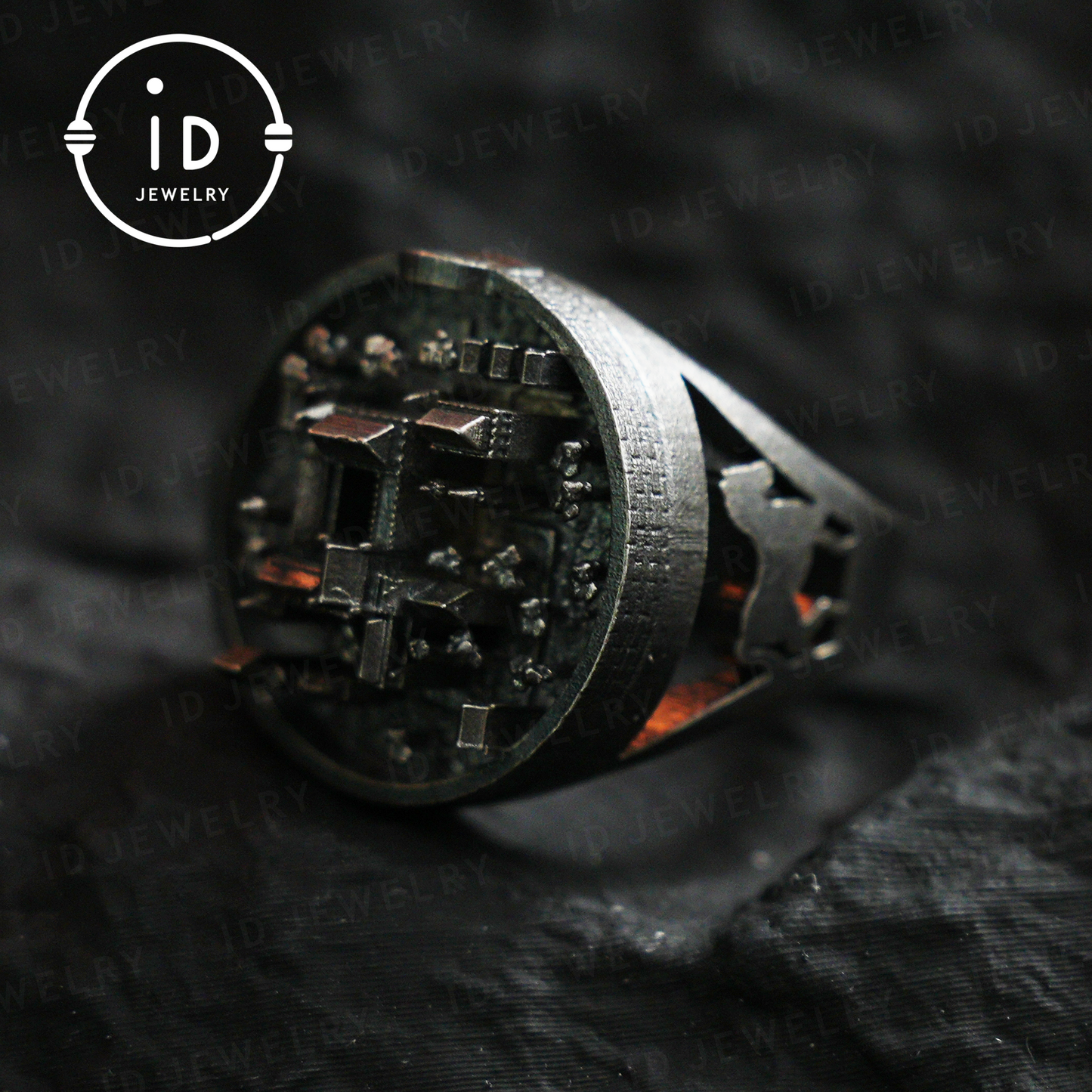Handmade Cyberpunk Ring | Industrial Jewelry | Microchip Design | Gothic Geek Ring