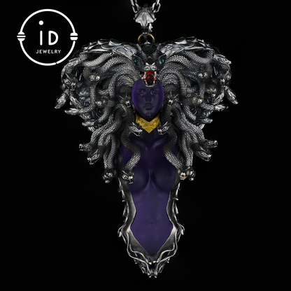 Handmade Gothic Medusa Necklace｜Greek Myth Serpent Hair Jewelry Design｜Symbol of Awakening, Inner Power and Spiritual Protection