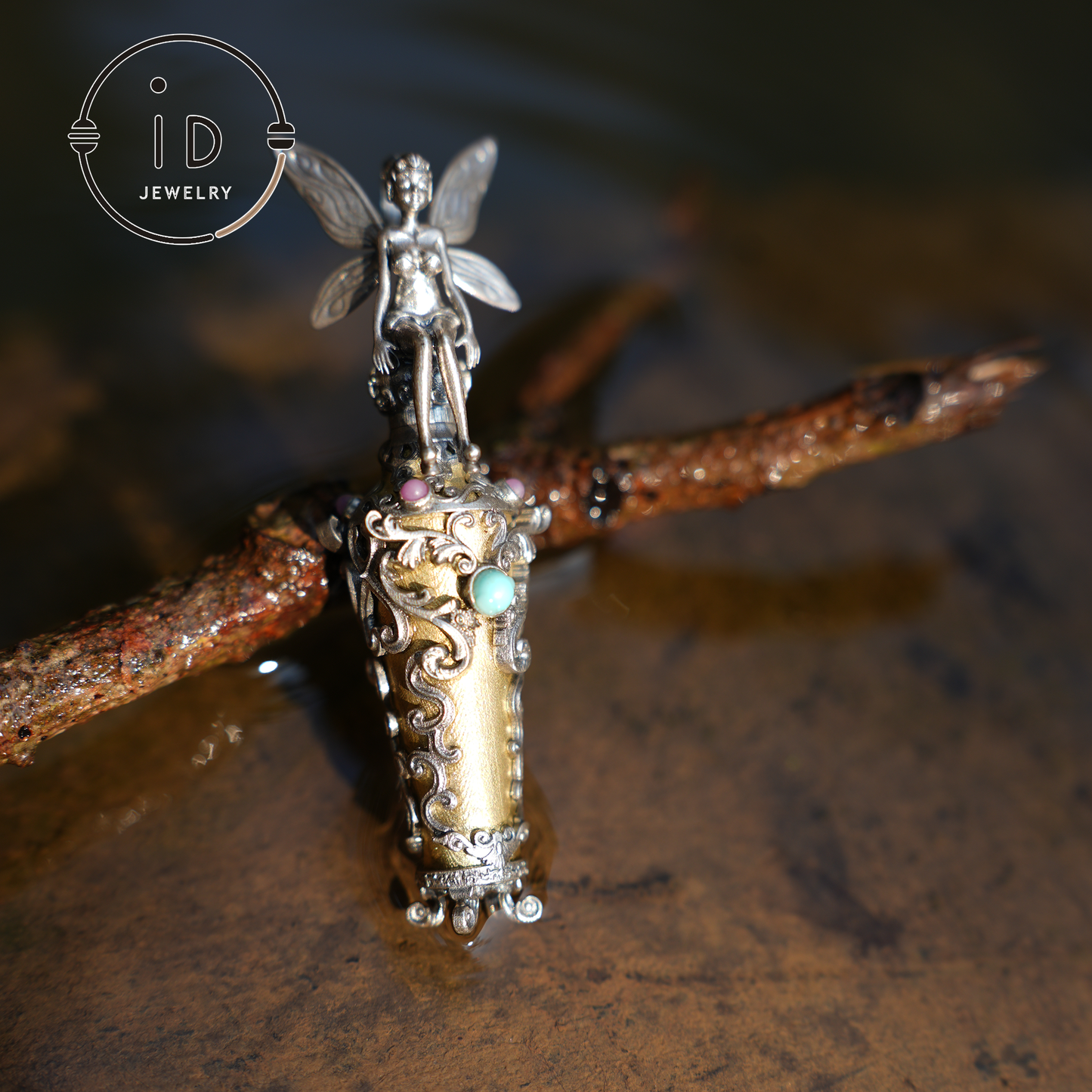 Forest & Fairy Dream Bottle Pendant · Handmade Magic Vial Jewelry · Spiritual Nature Amulet Gift for Women and Fantasy Lovers