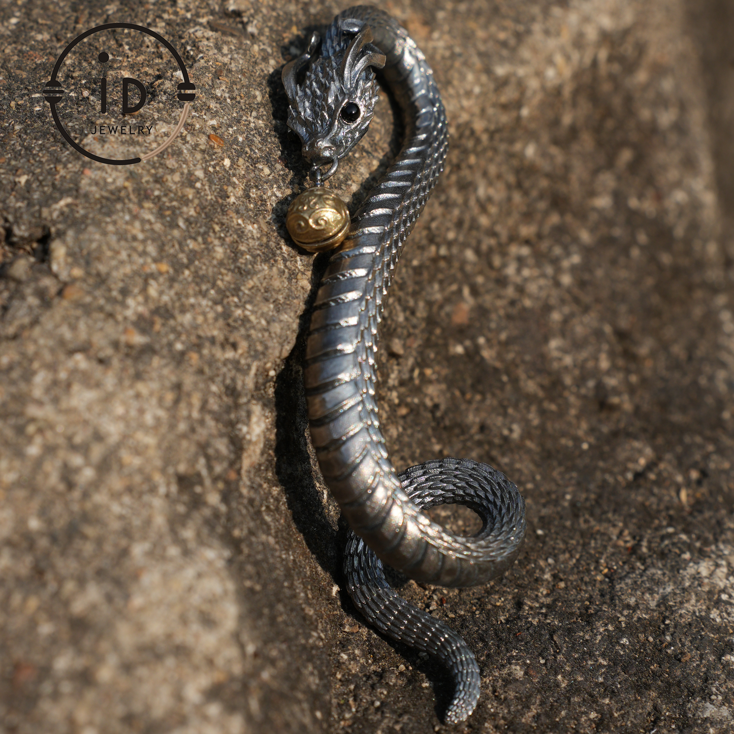 Eternal Coil Dragon Snake pendant |  925 Sterling Silver | Handcrafted Serpent Design| Unique Fantasy Jewelry