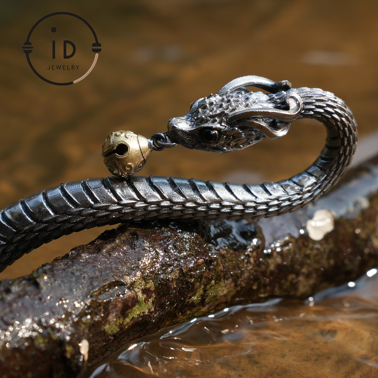 Eternal Coil Dragon Snake pendant |  925 Sterling Silver | Handcrafted Serpent Design| Unique Fantasy Jewelry