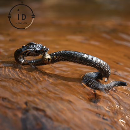 Eternal Coil Dragon Snake pendant |  925 Sterling Silver | Handcrafted Serpent Design| Unique Fantasy Jewelry