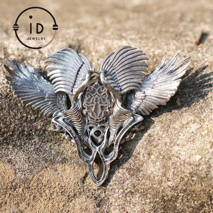 Forest Goddess Pendant | S925 Silver Handmade Pendant with White Crystal and Sky Blue Topaz | Exquisite Design Limited Collection