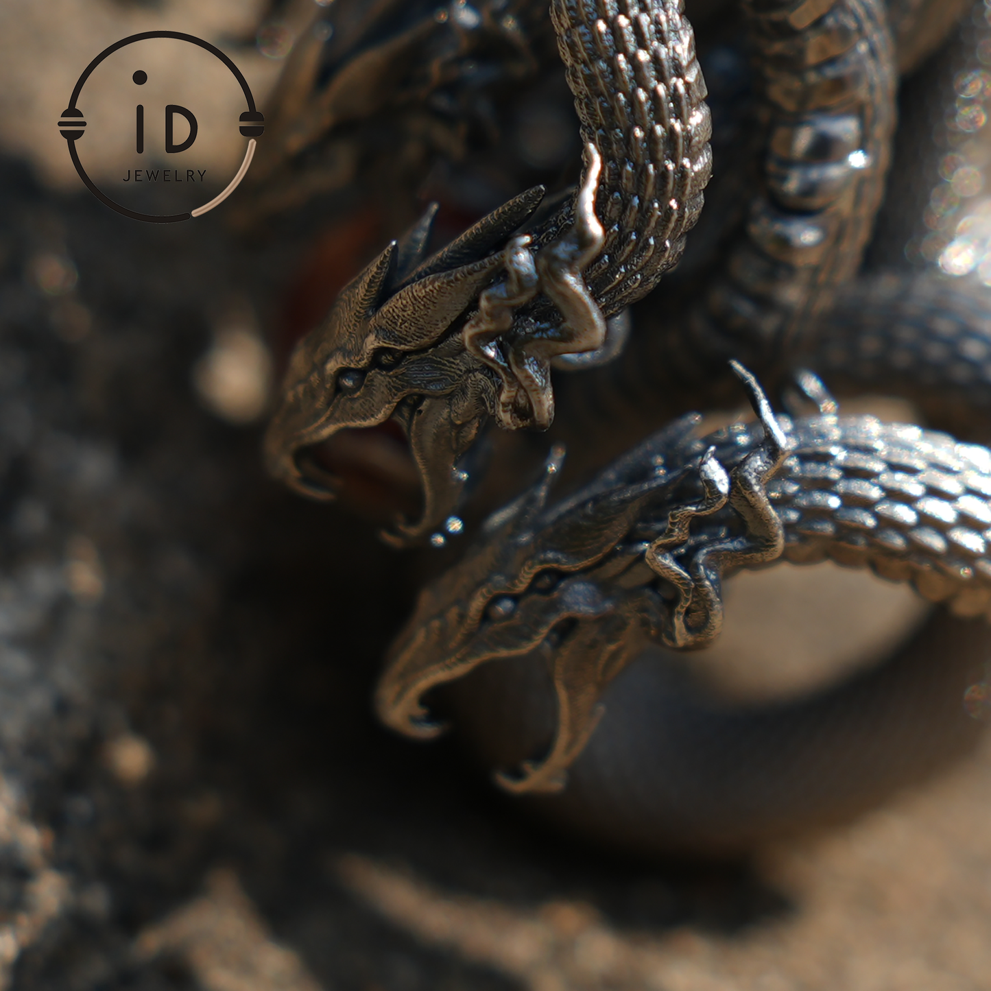 Eight-Headed Serpent Pendant - S925 Silver - Handmade Creative Design Inspired by Yamata no Orochi (Japanese Mythology)