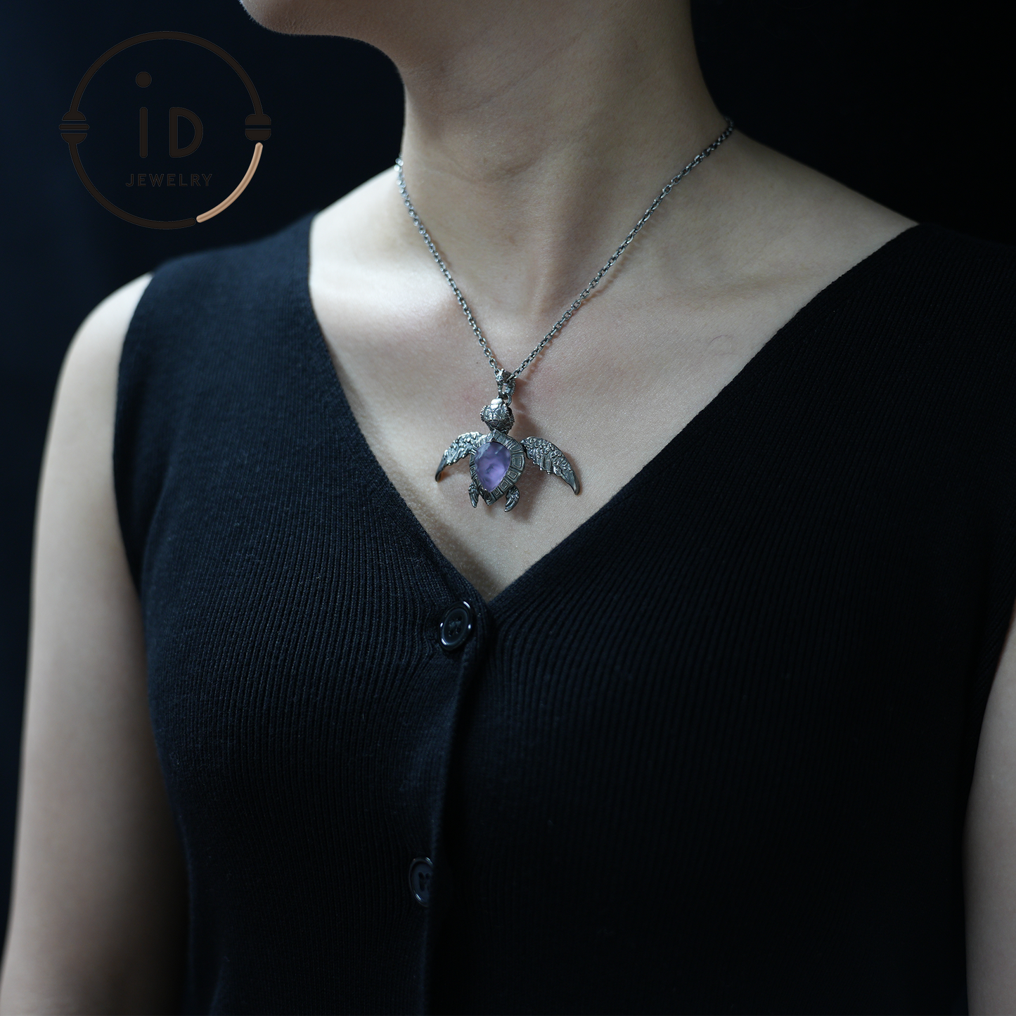 925 Silver Sea Turtle Pendant Necklace, Articulated Ocean Talisman for Divers & Ocean Lovers, Handmade Birthday / Christmas Gift