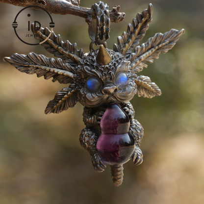 Dream Dragon Messenger Pendant "Eye of the Nightwatch" · Spirit Totem Guardian Jewelry · Handmade Mystic Silver Amulet