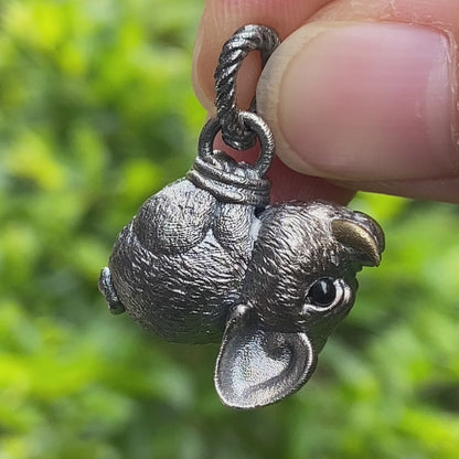 925 Sterling Silver Boar Pendant Necklace with Black Onyx Totem Animal Jewelry Vintage Gift for Men Women Nature Lovers