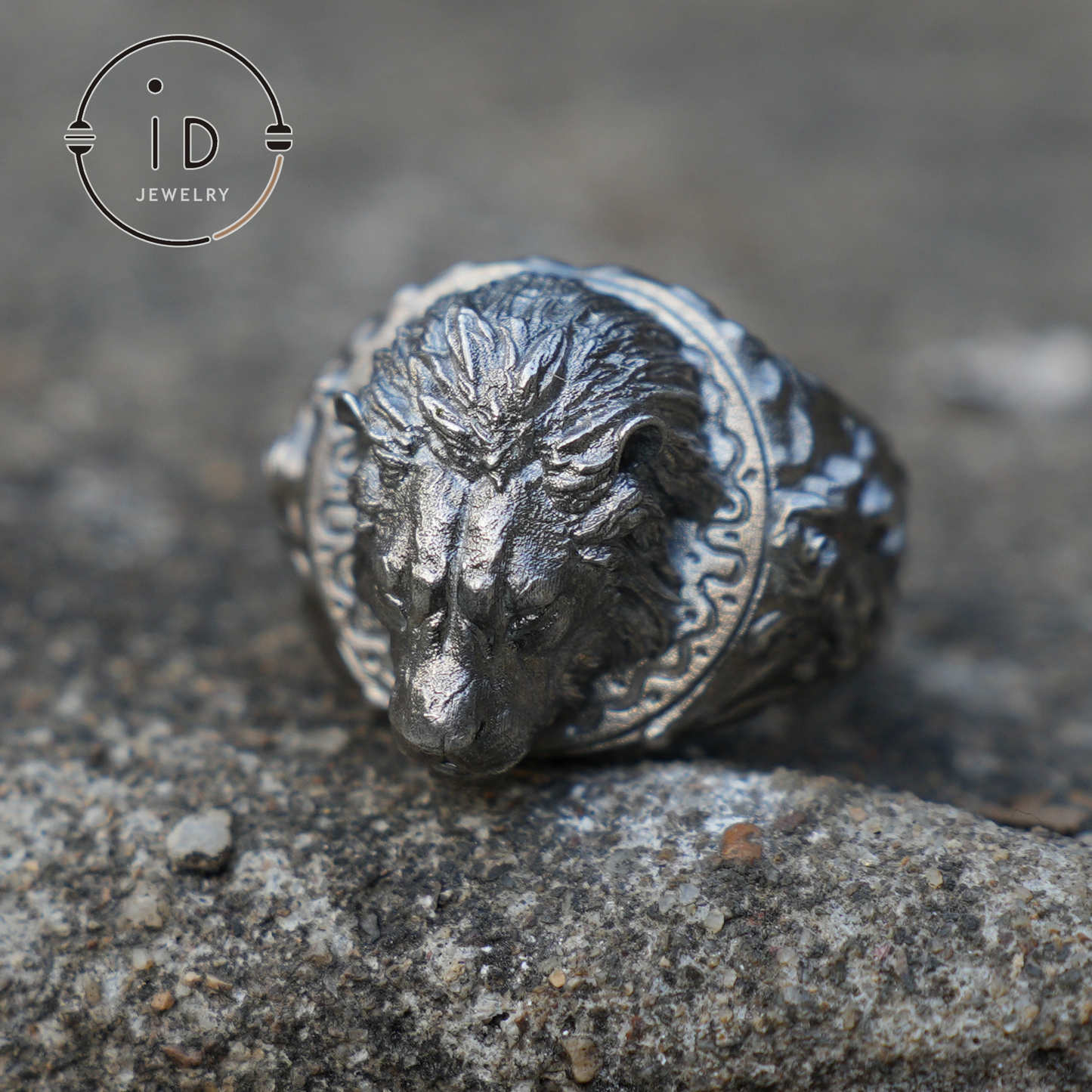 925 Sterling Silver Lion Head Ring - Vintage Style Lion Jewelry - Handcrafted Animal Jewelry for Men