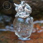 Fox Spirit Crystal Pendant, Handcrafted 925 Sterling Silver Jewelry with phantom quartz, Unique Fantasy Pendant, Perfect Gift for Special Occasions