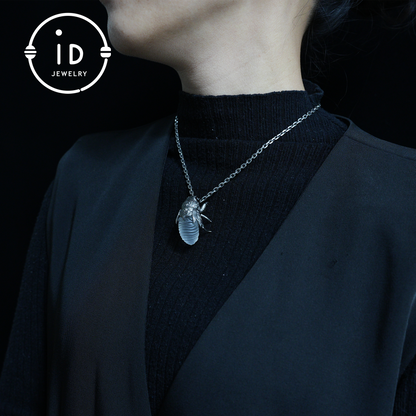 Cicada Pendant in 925 Sterling Silver | Amulet of Transformation & Rebirth | Spiritual Totem for Change Inner Protection